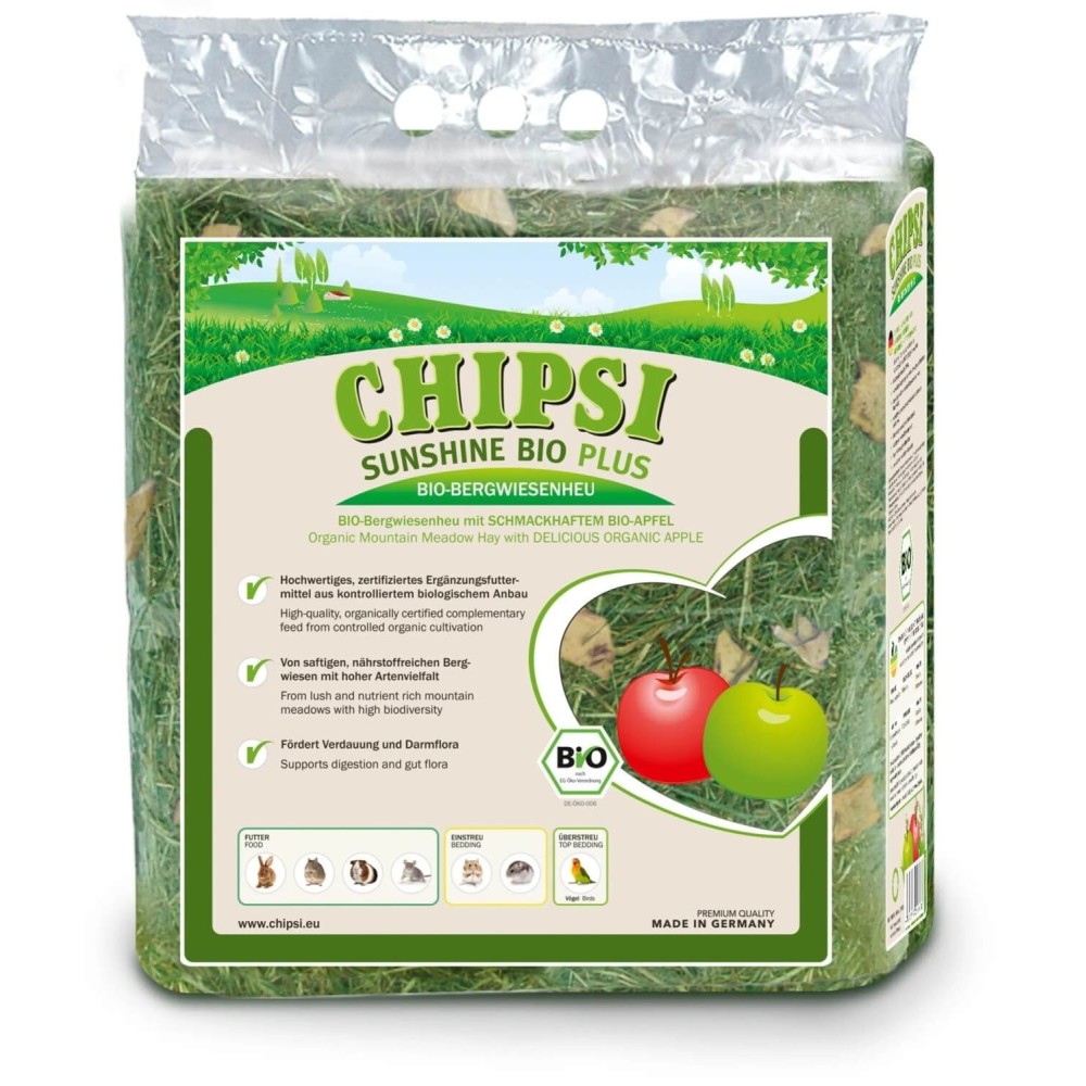 Fieno Di Prato Chipsi Sunshine Bio Plus 600 Gr Alla Mela
