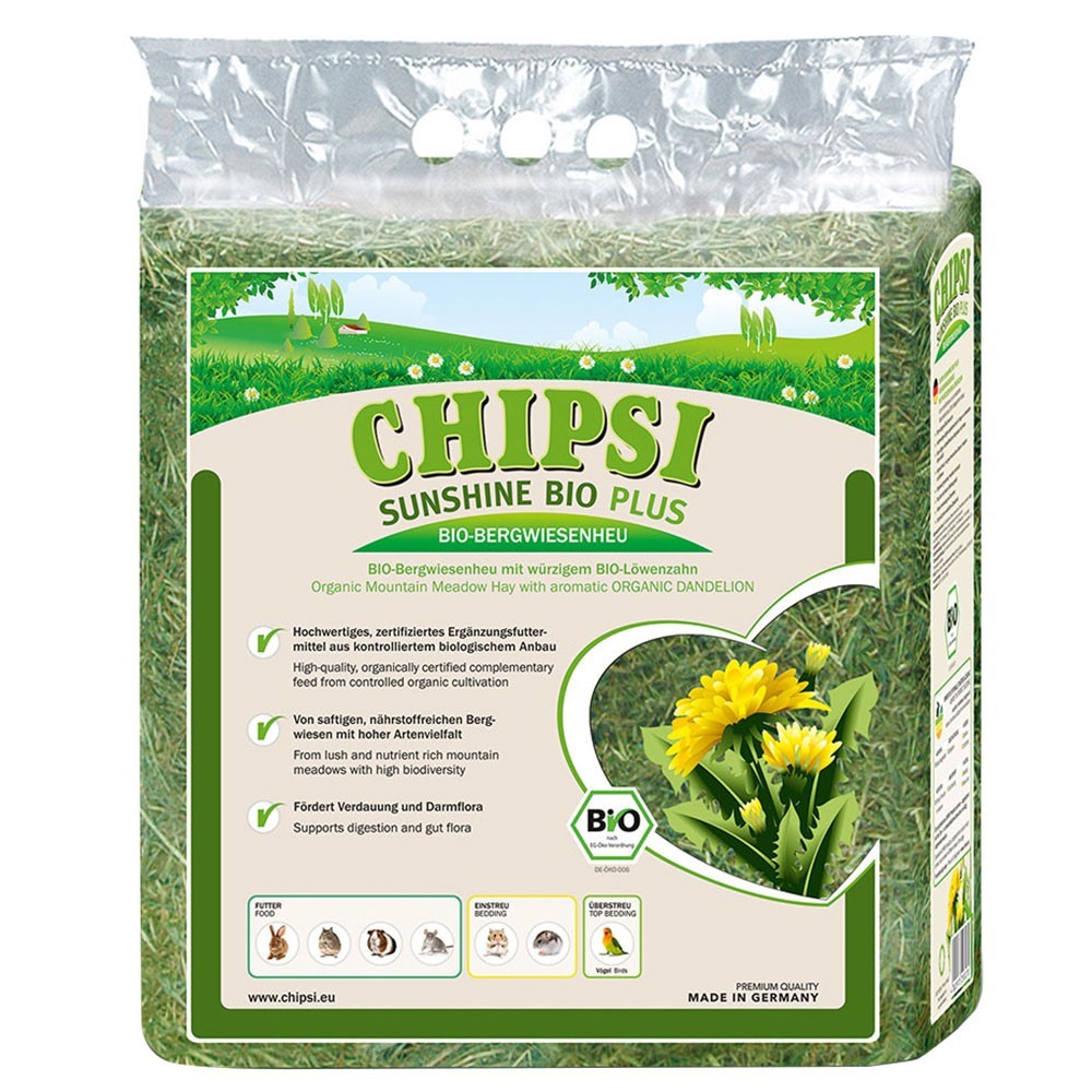 Fieno Di Prato Chipsi Sunshine Bio Plus 600 Gr Al Tarassaco