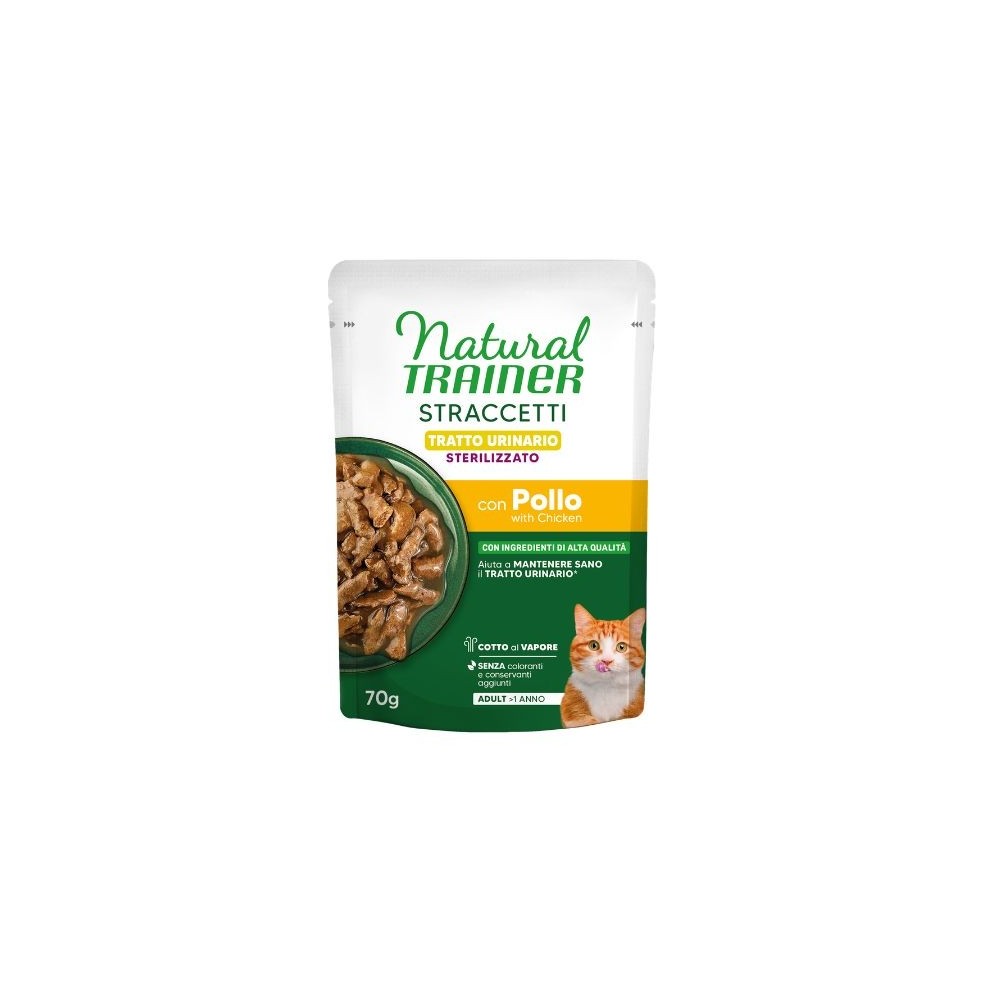 Natural trainer  Cat Busta Stracetti Sterilizzato Tratto Urinario Pollo 70 Gr