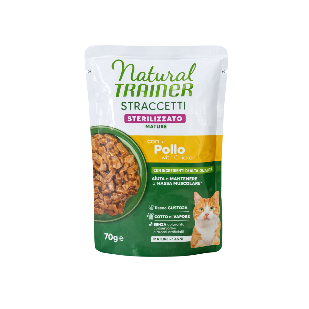 Natural trainer  Cat Busta Stracetti Mature Sterilised Pollo 70 Gr