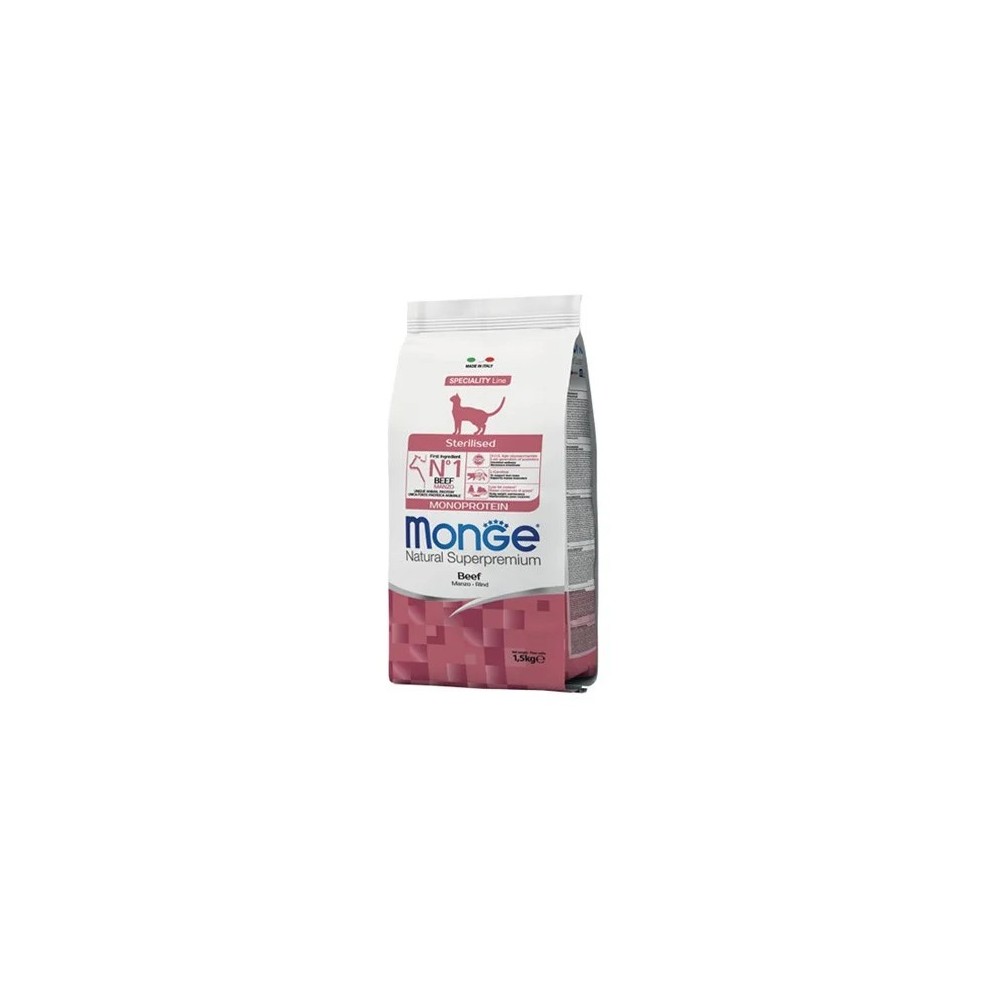 Monge Cat Sterilised Manzo 1.5 Kg crochette gatto