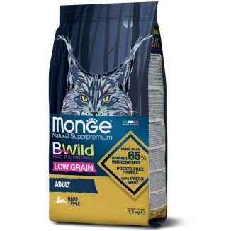 MONGE BW CAT LOW GRAIN LEPRE 1,5 KG CROCCHETTE GATTO