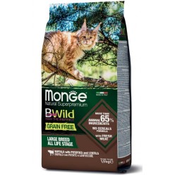 MONGE BW CAT GRAIN FREE BUFALO PATATE E LENTICCHIE 1.5 KG CROCCHETTE PER GATTO