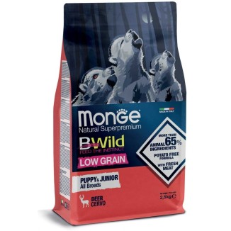 MONGE BW GF DOG MINI PUPPY CERVO E PATATE 2.5 KG CROCCHETTE CANE
