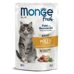 MONGE FRESH PATÈ CON BOCCONCINI CAT POLLO 85GR CIBO UMIDO
