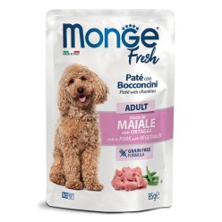 MONGE FRESH  DOG PATÉ CON BOCCONCINI ADULT MAIALE 85G  CIBO UMIDO