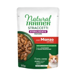 Natural Trainer Straccetti Sterilised Mature Manzo 70G