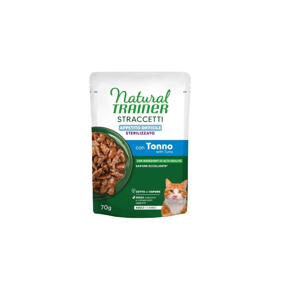 NATURAL TRAINER STRACCETTI TONNO STERILIZZATO APPETITO DIFFICILE 70GR
