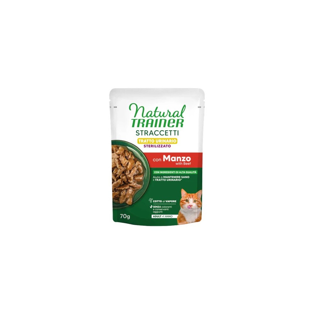 Natural Trainer Cat Busta Stracetti Tratto Urinario Con Manzo 85 Gr 5+1omaggio anche misti