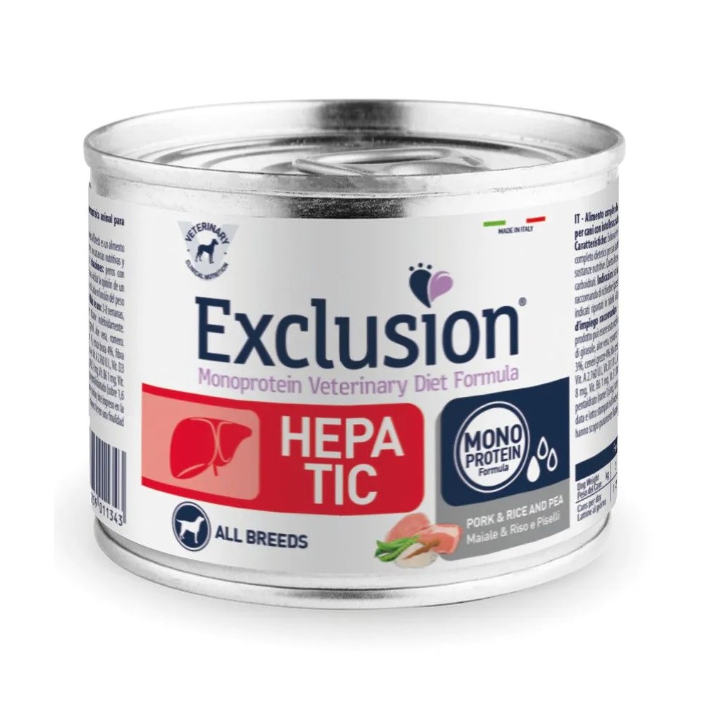 Exclusion Dog Hepatic 200 Gr Cibo Umido