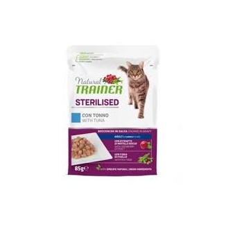 Natural Trainer Gatto  Bustine 85 Gr Sterilised Tonno Cibo Umido
