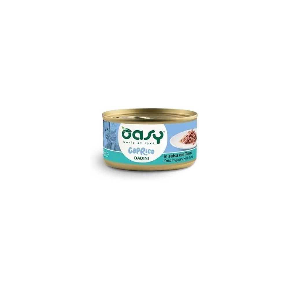 Oasy Caprice Dadini  85 Gr In Salsa Con Tonno   cibo umido per gatti