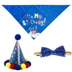 LEOPET DOG KIT COMPLEANNO 3 PEZZI (COLORI ASSORTITI)