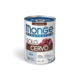 Monge monoprotein solo cervo 400 g cibo umido per cani