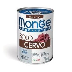 Monge monoprotein solo cervo 400 g cibo umido per cani
