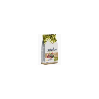 Scorta Mese: 1 Sacco cibo per cani Exclusion mantenimento Pollo Manzo Agnello Tonno a scelta 3kg + 6 Lattine mono da 400gr