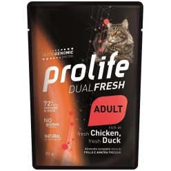 Prolife dualfresh Gatto Pollo E Anatra 85 Gr cibo umido