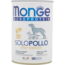 MONGE MONOPROTEICO DOG SOLO POLLO PATÈ 400GR CIBO UMIDO