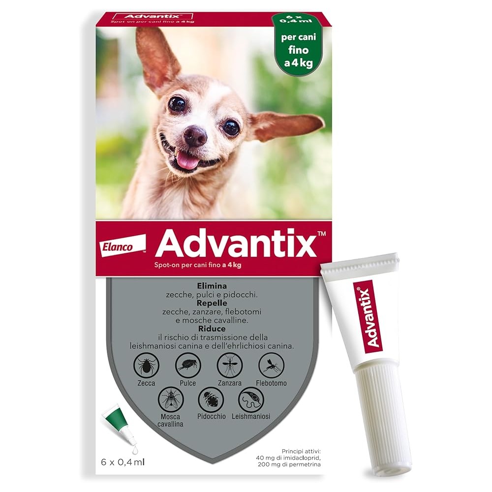 Advantix® Spot-on per cani fino a 4 kg 6 pipette