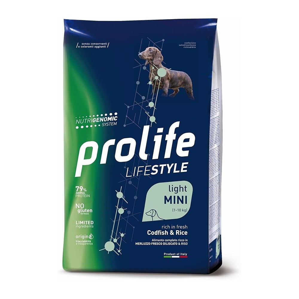 Prolife Crocchette cane Light Merluizzo/Riso 2 Kg