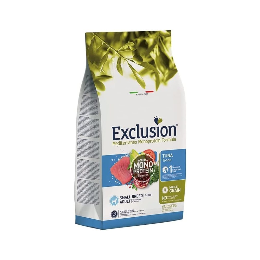 Exclusion Monoproteico crocchette cane  Adult Tonno Small 2 Kg