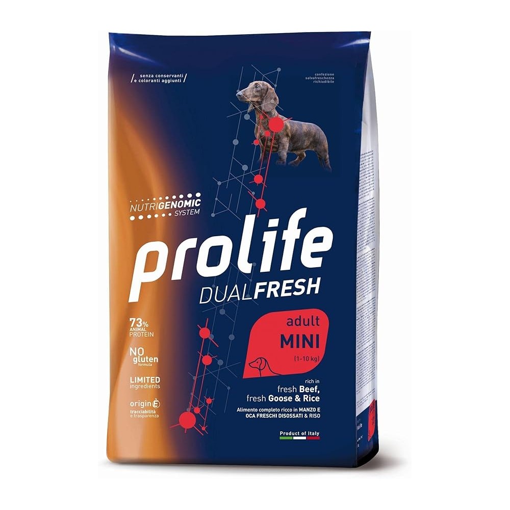 Prolife dual fresh crocchette cane  Manzo/Oca Mini 2Kg