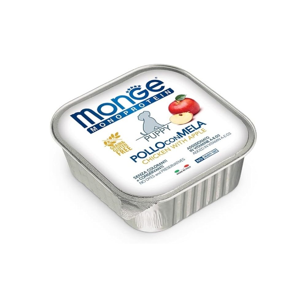 Monge Monoprotein Paté Pollo con Mela – Puppy 150 gr cibo umido