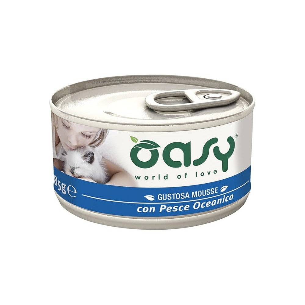 Oasy Mousse 70 Gr Pesce Oceanico  cibo umido per gatti