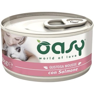 Oasy Mousse 70 Gr Salmone cibo umido per gatti