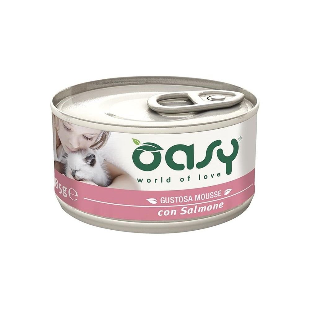 Oasy Mousse 70 Gr Salmone cibo umido per gatti
