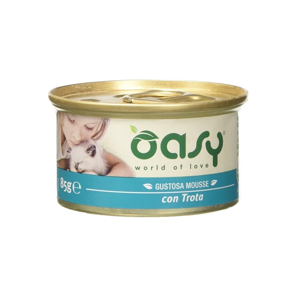 Oasy Mousse 70 Gr Trota  cibo umido per gatti