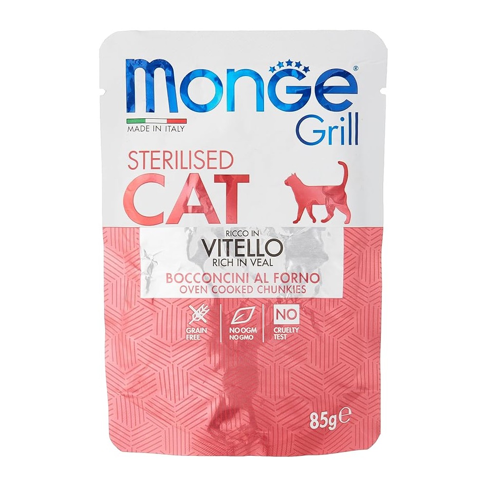 Monge Grill Bocconcini in Jelly – Ricco in Vitello – Sterilised cibo umido