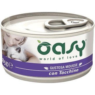 Oasy Mousse 70 Gr Tacchino   cibo umido per gatti