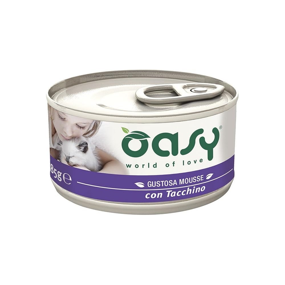 Oasy Mousse 70 Gr Tacchino   cibo umido per gatti