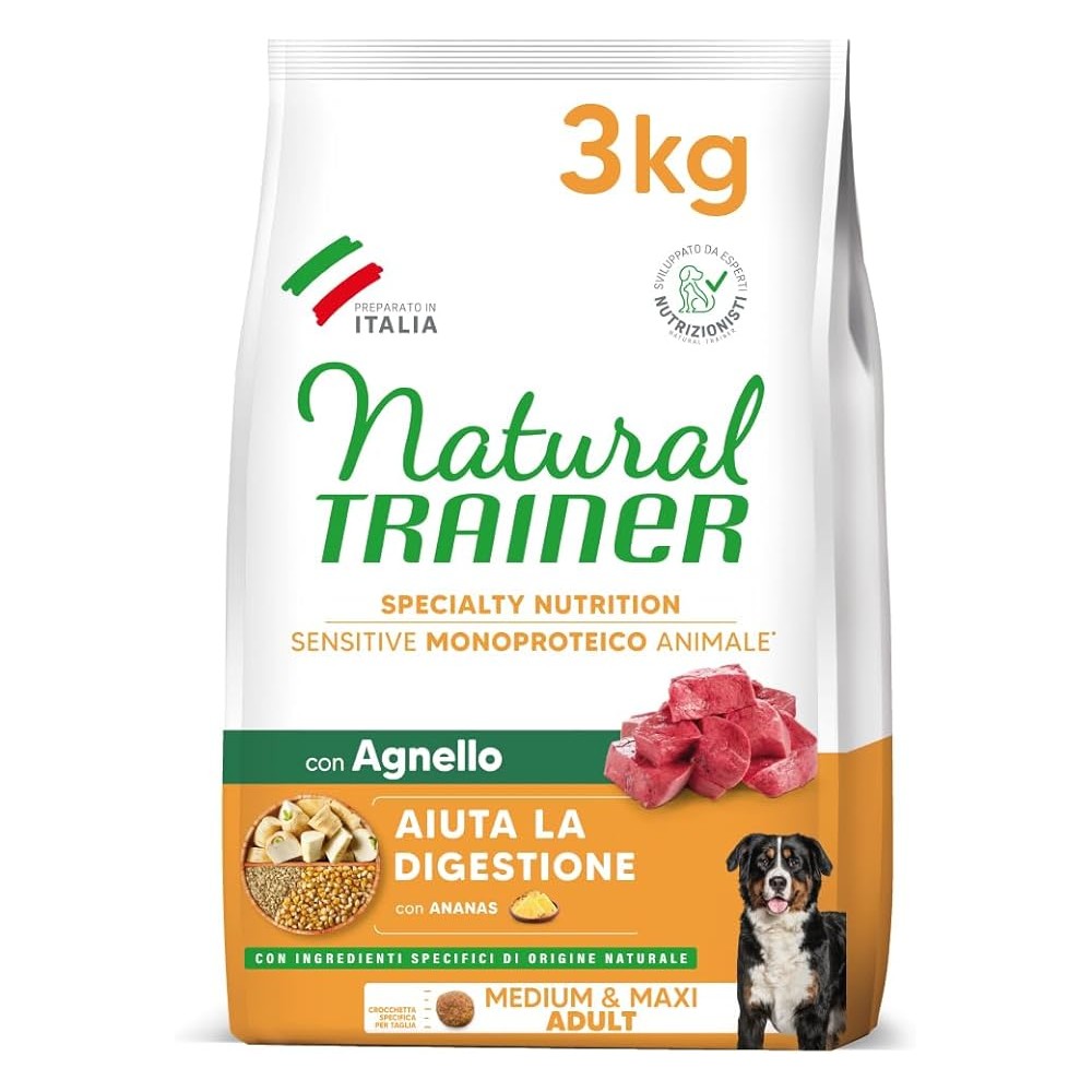 Natural trainer crocchette cane Medium Agnello 3 Kg