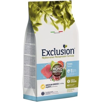 Exclusion monoproteico crocchette cane  Puppy Medium Tonno 3 Kg