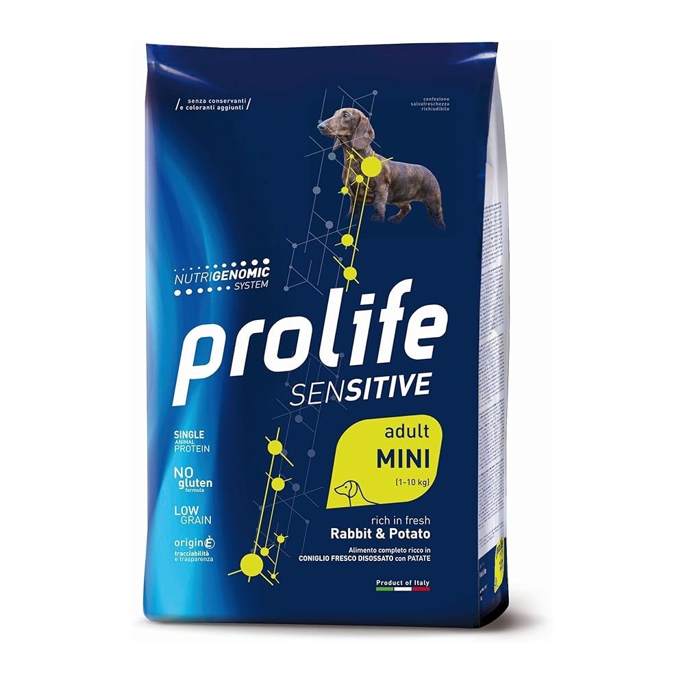Prolife Sensitive Crocchette cane Coniglio e Patate Adult Mini 2 Kg