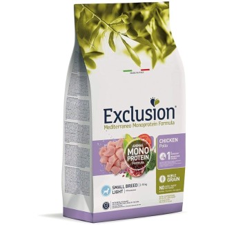 Crocchette cane EXCLUSION  Monoproteico adult medium pollo Light 2Kg