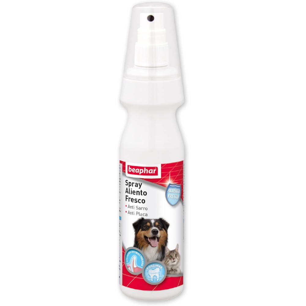 Beaphar Fresh Spray 150 ml - Spray Dentale per Igiene Orale Quotidiana dei Cani, Anti-Placca e Anti-Tartaro