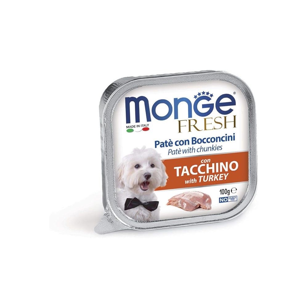 Monge Fresh patè con bocconcini Tacchino 100Gr cibo umido