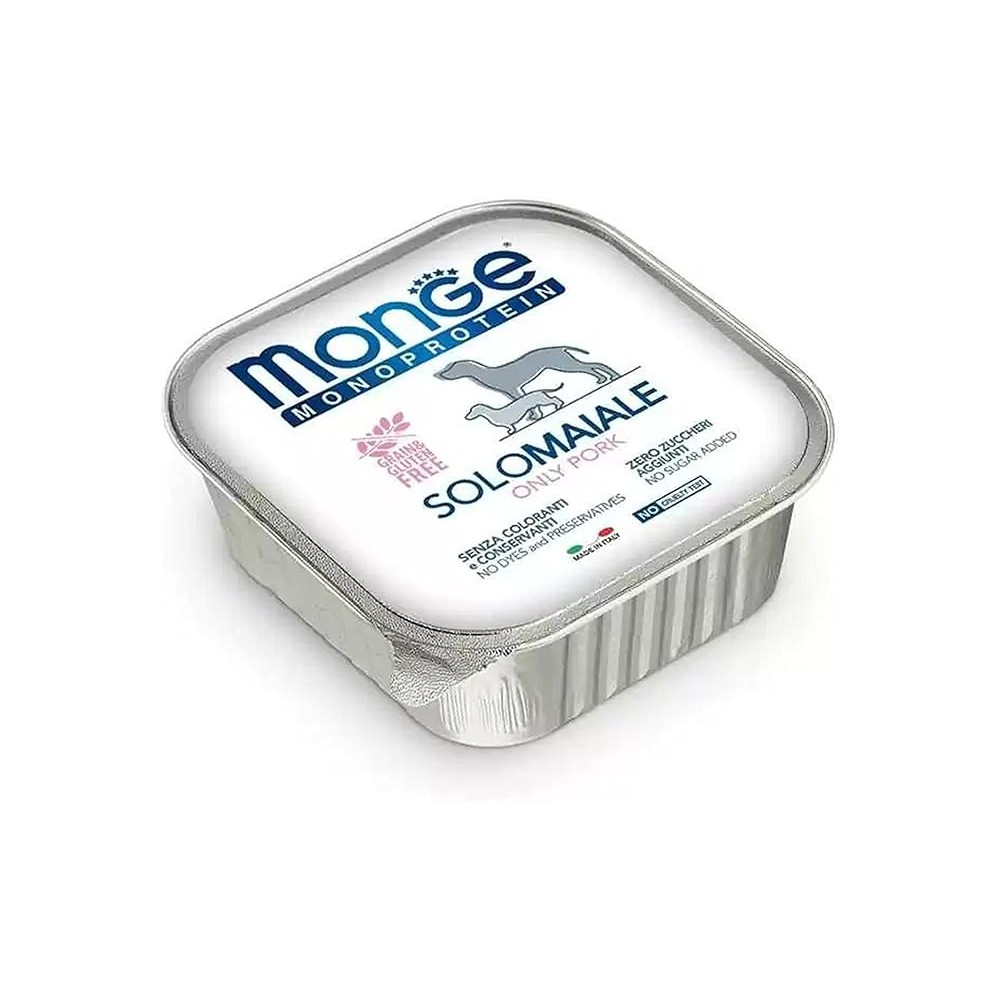 MONGE MONOPROTEICO DOG SOLO MAIALE PATÈ 150 GR CIBO UMIDO