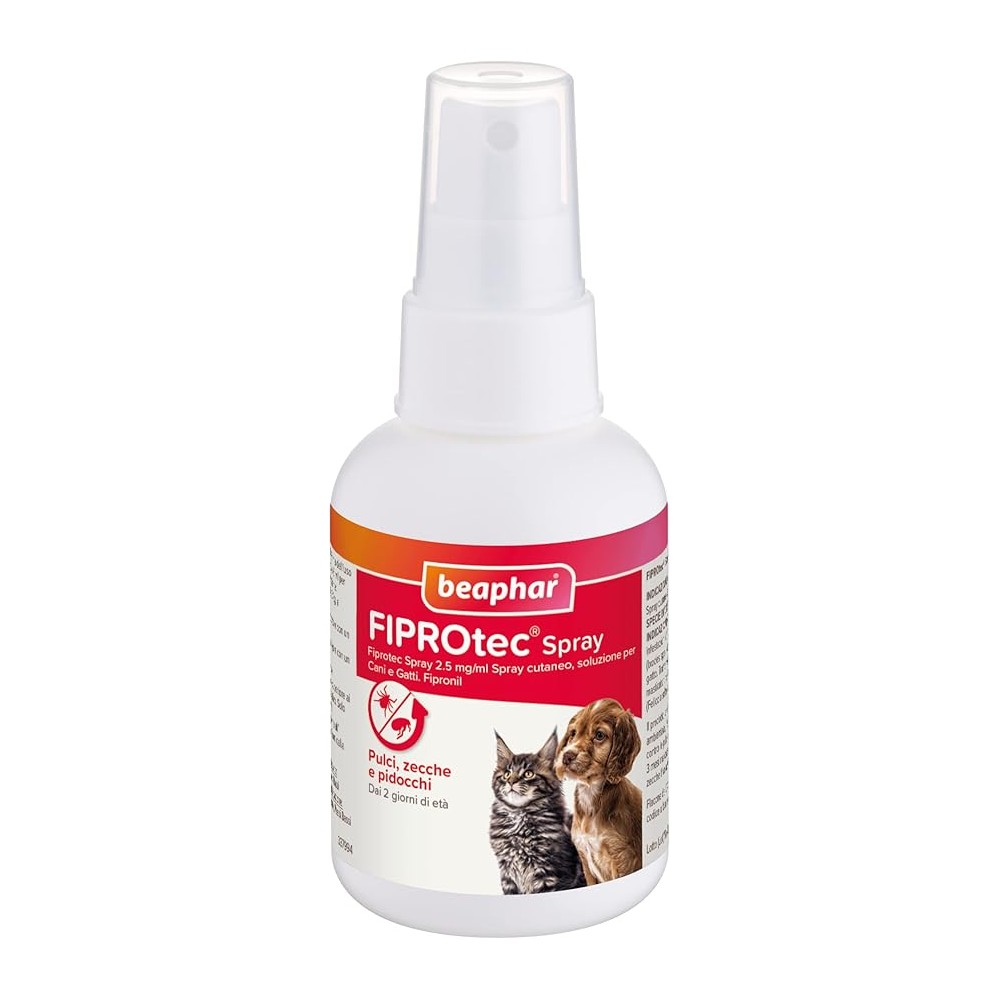 Beaphar Fiprotec Spray Antiparassitario per Cani e Gatti - 100 ml