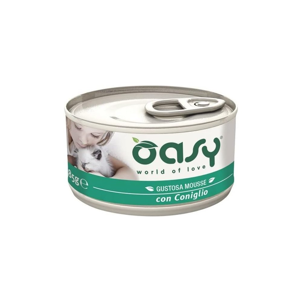 Oasy Mousse 70 Gr Coniglio  cibo umido per gatti