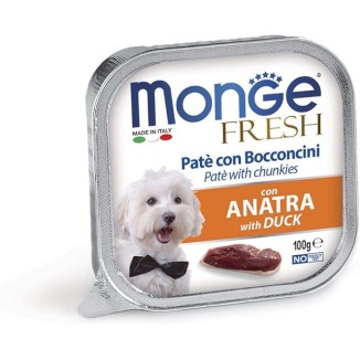 Monge Fresh patè con bocconcini Anatra 100 G cibo umido