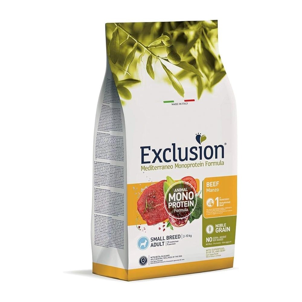 EXCLUSION  Monoproteico Crocchette cane small manzo 2kg