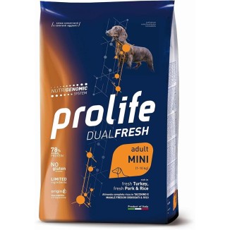 Prolife dualfresh crocchette cane  Tacchino Maiale Mini 2Kg