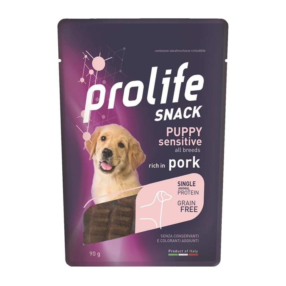 Prolife Dog Snack Monoproteico Grain Free Puppy Pork 90 Gr