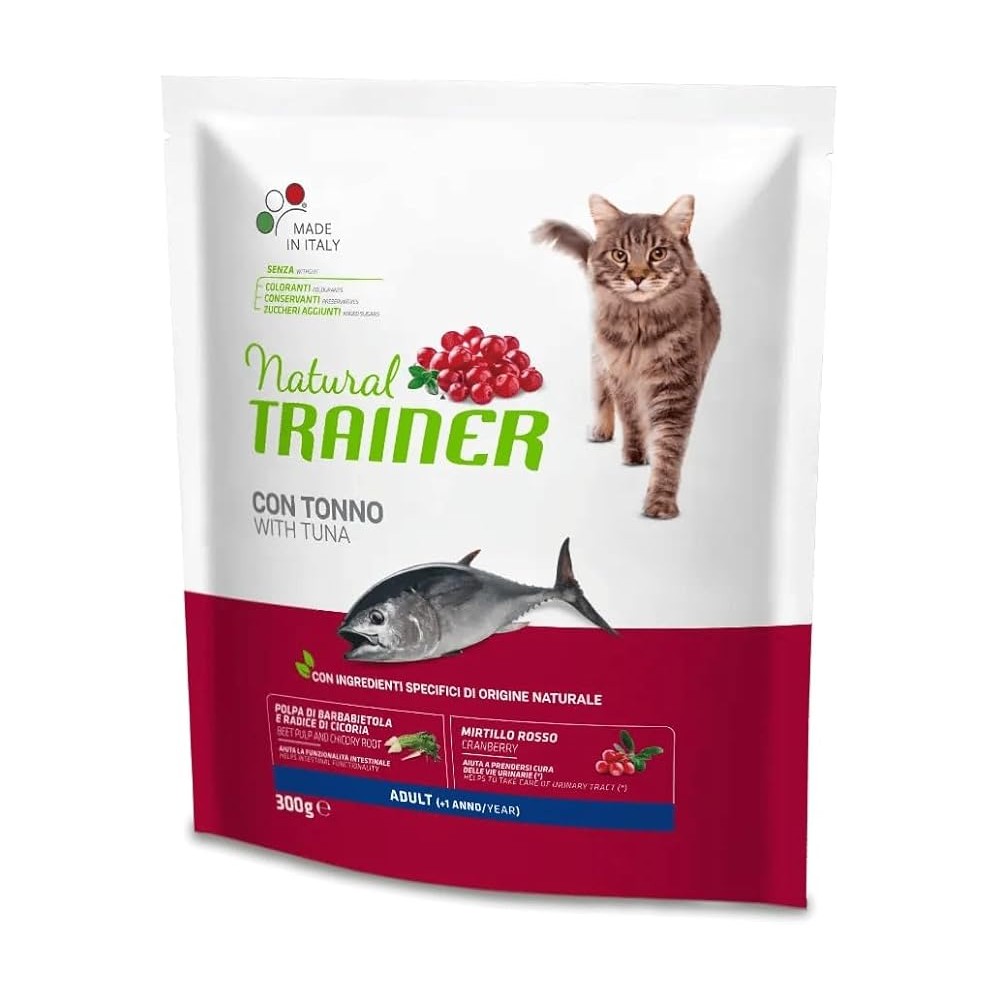 Natural trainer crocchette  gatto adult tonno gr. 300