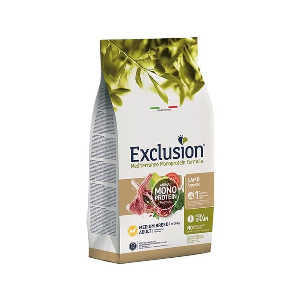 Exclusion  Monoproteico crocchette cane  Adult Lamb Medium 3 Kg