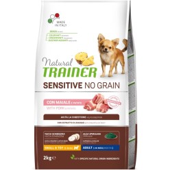 Natural Trainer crocchette cane Mini Grain Free Pork 2 Kg